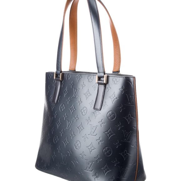 Authentic Louis Vuitton Stockton Monogram Mat Blue/Steel - Picture 2 of 10